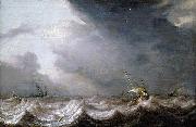MOLYN, Pieter de Dutch Vessels at Sea in Stormy Weather France oil painting artist